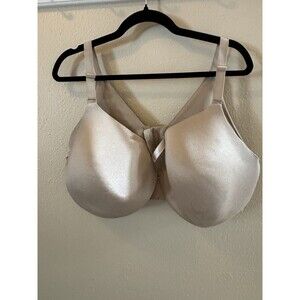 Cacique Light Beige Full Coverage Bra 46DDD Underwire Smoothing Comfort Fit